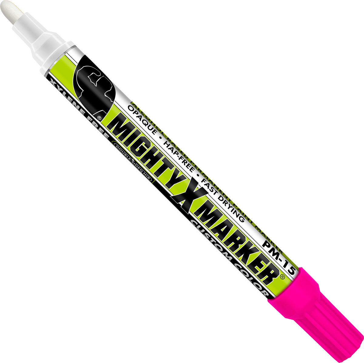 PM-15 Mighty X Marker with fluorescent pink cap