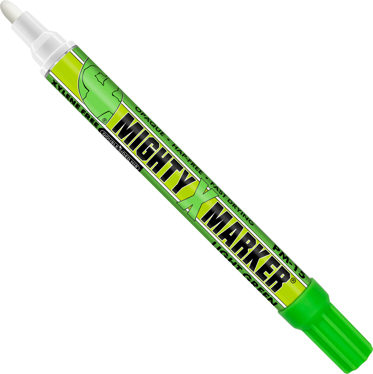 PM-15 Light Green Mighty X Marker on a white background