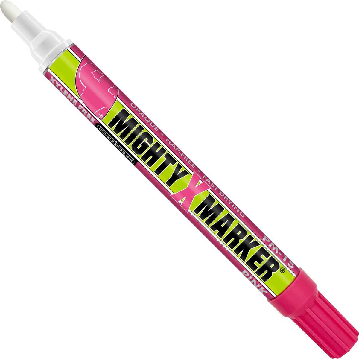 PM-15 Pink Mighty Marker with cap on a white background