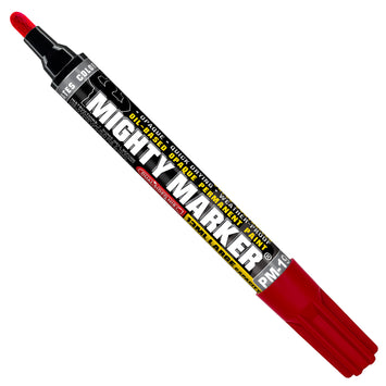 PM-19 Red Mighty Marker pen on a white background