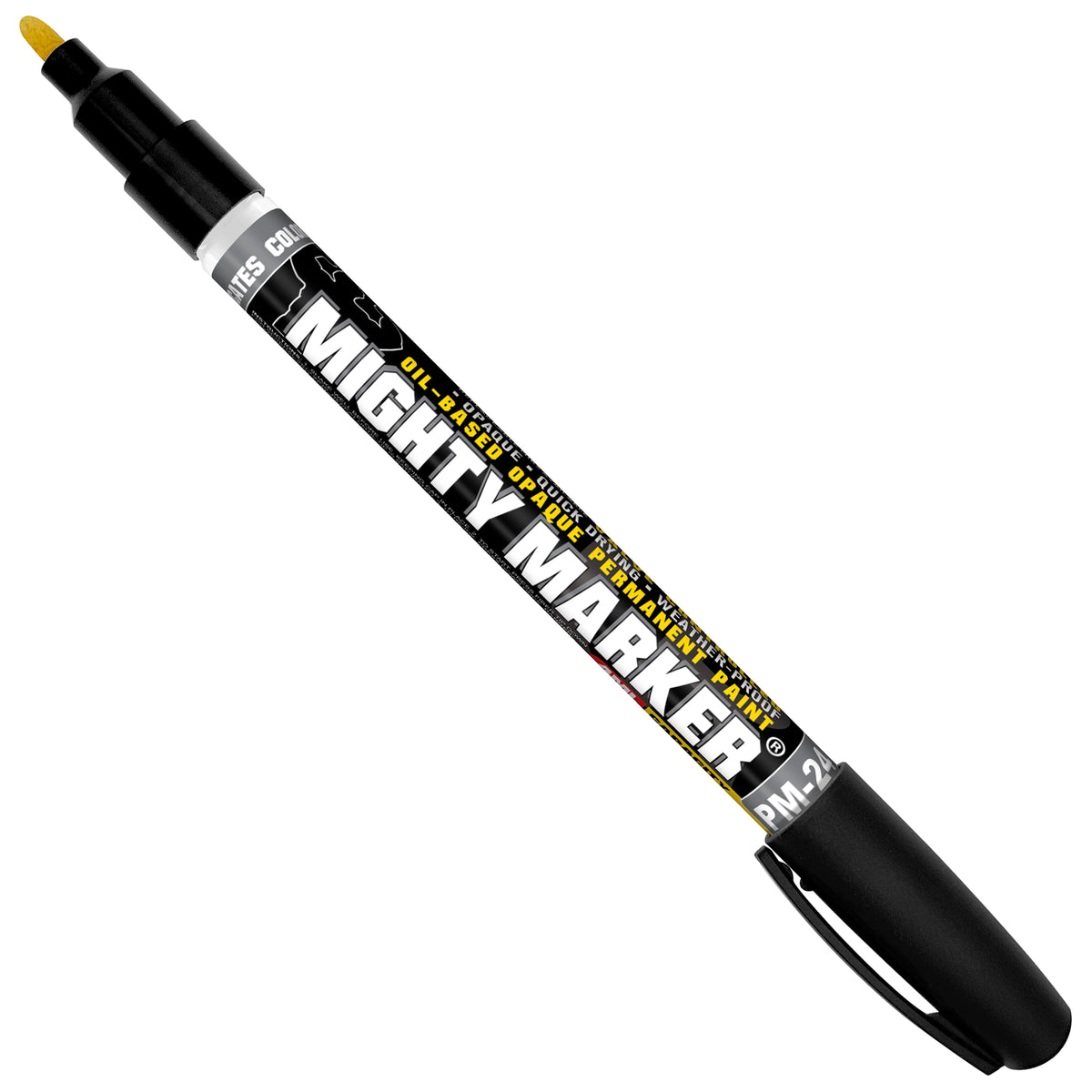 PM-24 Black Mighty Marker pen on a white background
