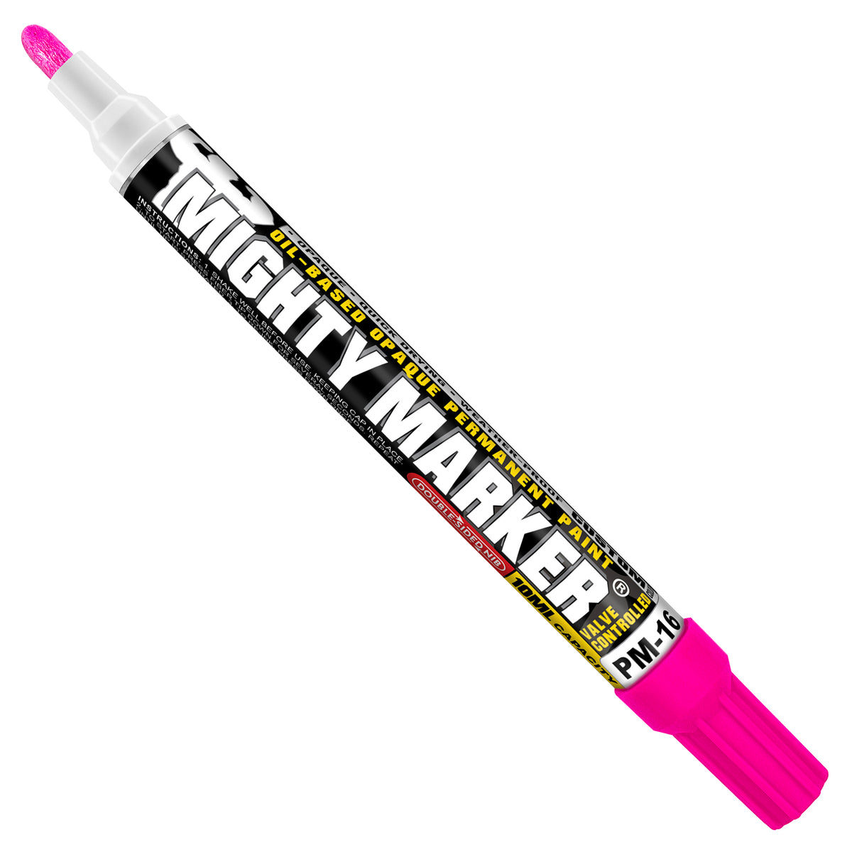 PM-16 Pink Mighty Marker with pink cap and body on a white background